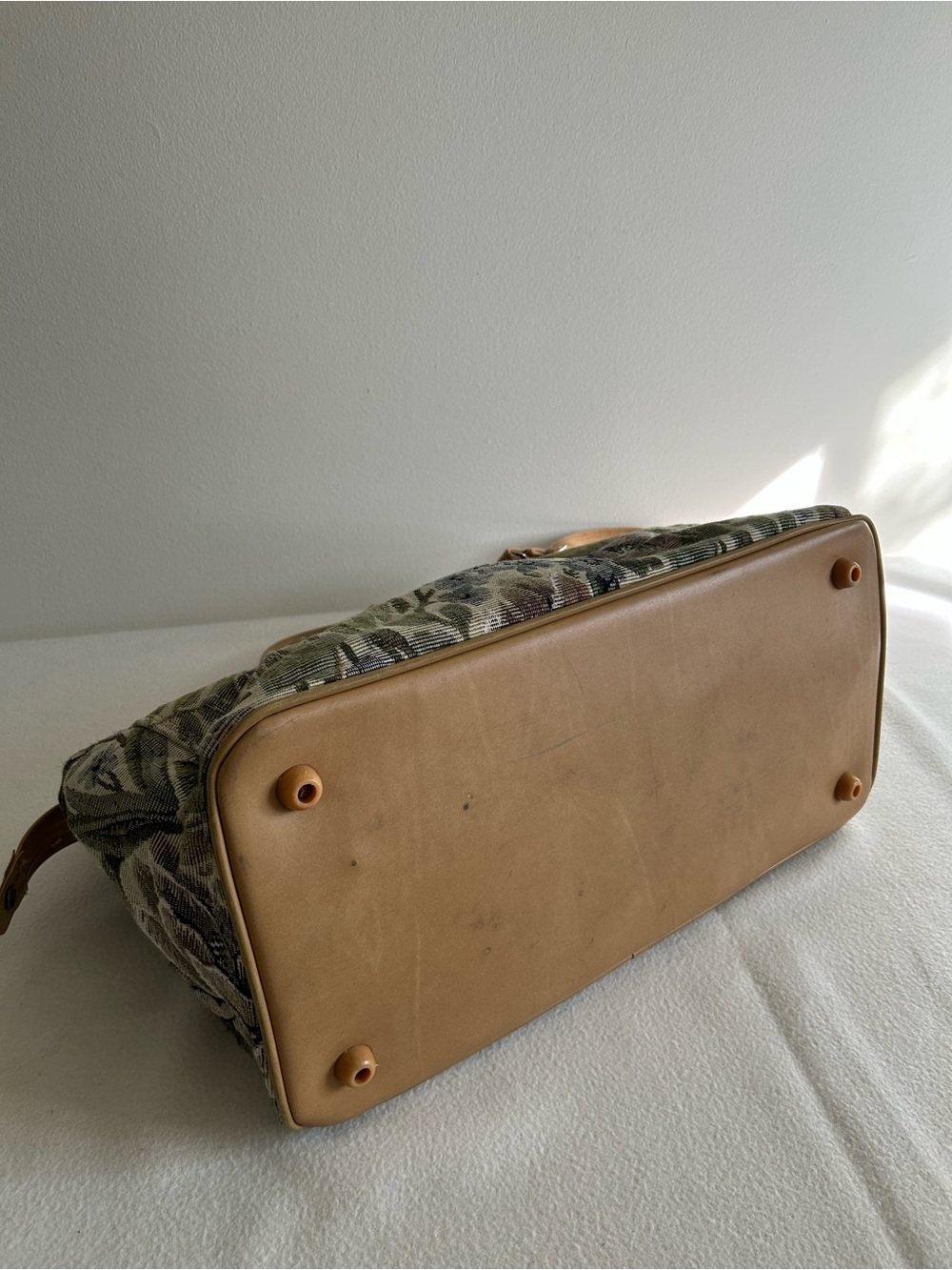 Vintage French West Indies Tapestry Floral travel Bag - Picture 6 of 11